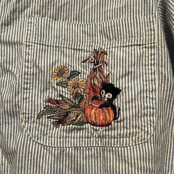 Solutions Original Fall Embroidered Button Up - Picture 3 of 4